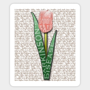 Parkinsons Worded Tulip Magnet